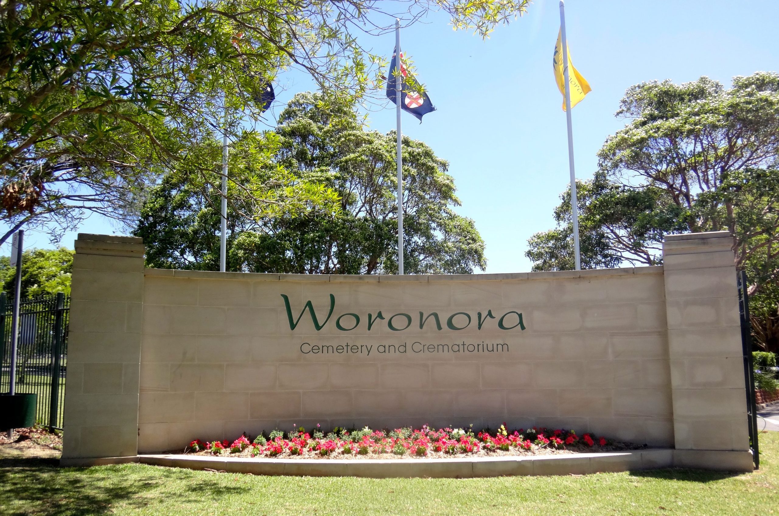 Beautiful entrance view of Woronora Cemetery and Crematorium